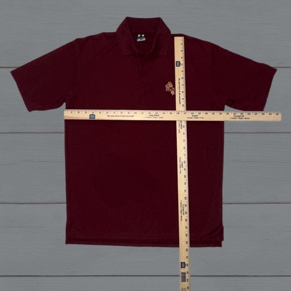 Under Armour Arizona State Sun Devils Polo Shirt Men’s Size - Medium Maroon - Picture 11 of 12